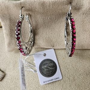 Swarovski Crystals Statement Earrings with Sterling Silver